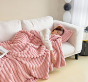 LuxeHug Rabbit Fur Blanket by Dwellivia